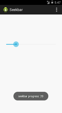 android seekbar example output 2