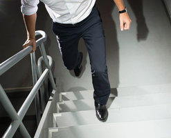 walk up and down the stair 