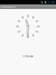 android analog and digital clocks example output 1