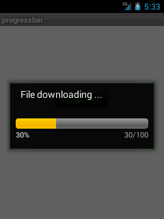 android progress bar example output 2